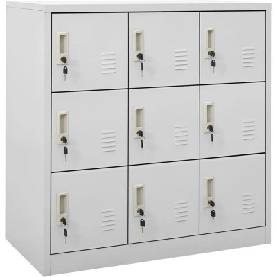 Image of Vidaxl Locker Cabinets 5 pcs Light Grey 90x45x92.5 cm Steel
