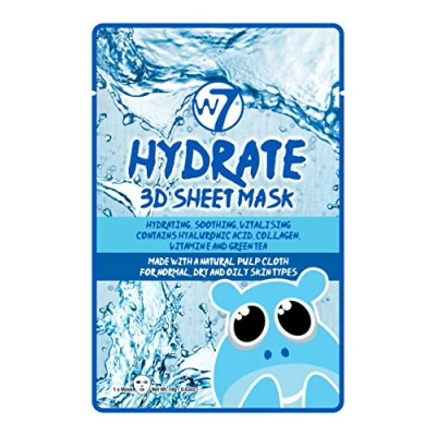 Image of W7 Hydrate 3D Sheet Mask Face Skin Care Hydrating Moisturising X1