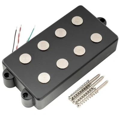 Image of Artec MMC4 Ceramic Magnet Soapbar Style Bass Pickup Neck 12.6K for 4 String MusicMan Bass, Black