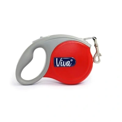 Image of Ancol Viva Retractable 5m Tape Lead Red M