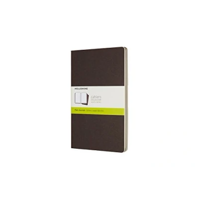Image of Moleskine CH018P2 Large Plain Cahier Journal Coffee Brown (Pack of 3)