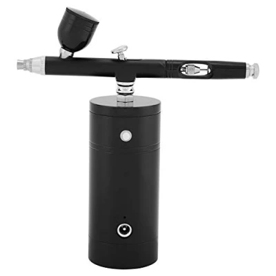Image of DEWIN Airbrush Compressor Cordless 0.3mm Black Mini Air Spray Gun Set 7CC Capacity