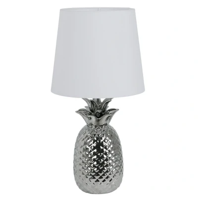 Image of Ananas Table Lamp with Round Tapered Shade Chrome