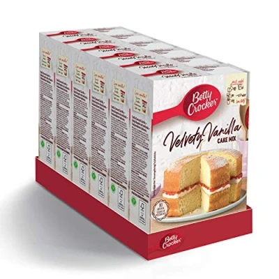 Image of Betty Crocker Velvety Vanilla Cake Mix 425g (Pack of 6)