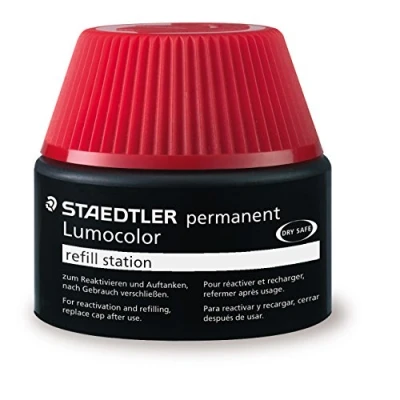 Image of Staedtler Lumocolor Permanent Refill Station 487 17 2 for Universal Pens Red