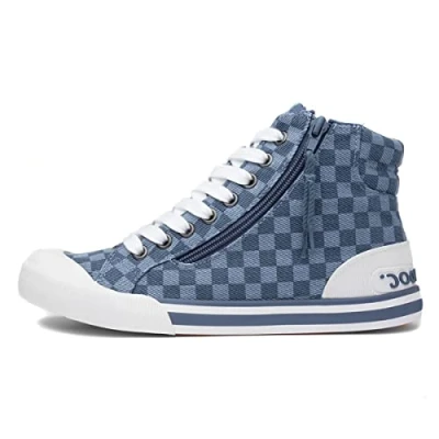 Image of Rocket Dog Women&#039;s Jazzin HI Sneaker, Blue, 5 UK
