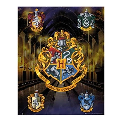 Image of GB eye Harry Potter House Crests Mini Poster