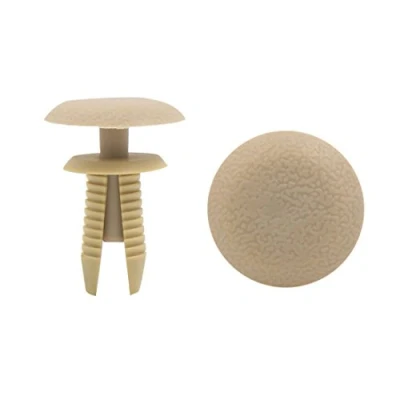 Image of sourcingmap 50PCS 8mm Beige Car Bumper Fender Plastic Rivets Push in Type Clips