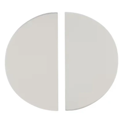 Image of Dellonda Kamado Halfmoon Ceramic Heat Deflector Plates 15&quot; Set of 2