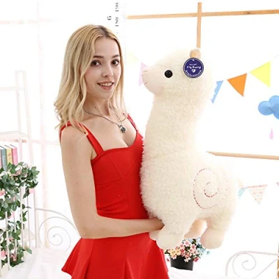 Image of Maomoto Alpaca Plush Toy, 46CM Llama Stuffed Animal Large Llamacorn Doll Plushie Hug Pillow Soft Fluffy Cushion White Toy Toys