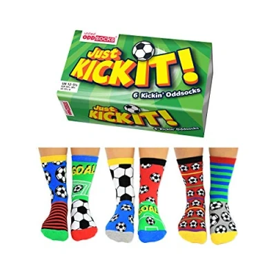 Image of United Oddsocks Box 6 For Boys Kick It, Multicoloured, UK 12 6, EUR 30.5 39, US 13.5 7