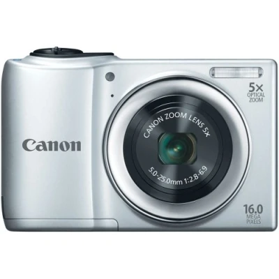 Image of Canon PowerShot A810 16.0 MP Digital Camera with 5X Image Stabilized Zoom 28mm Wide Angle Lens 720p HD Video Recording Silver (Renewed)