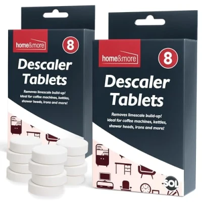 Image of 16pk Kettle Descaler Tablets Limescale Remover Sachets Steriliser for Iron Steam, Cleaner, Descaling Coffee Machines
