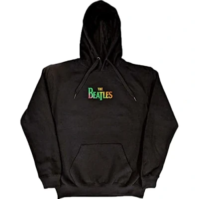 Image of The Beatles Hoodie 3 Savile Row Band Logo Official Unisex Black Pullover L