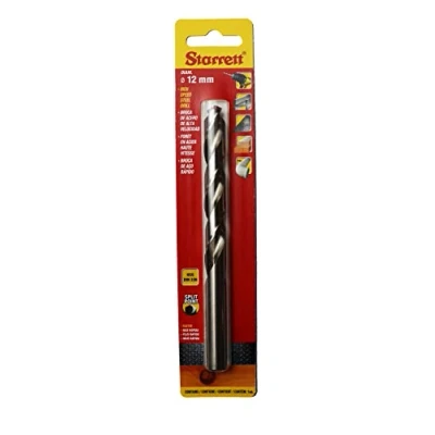 Image of Starrett Split Point Drill Bits HSS High Speed Steel 12x151mm KBAR120 Twist Bit For Cast Iron Wood Soft Materials