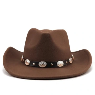 Image of DRESHOW Wide Brim Hat Fedora for Women Belt Buckle Retro Panama Floppy