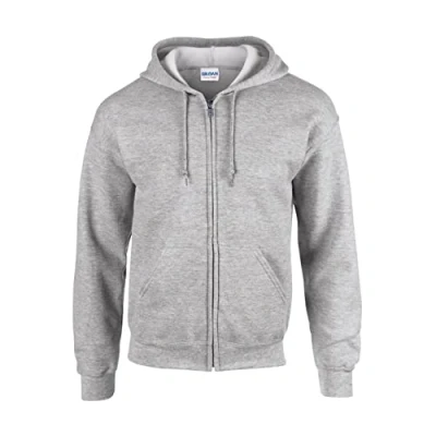 Image of Gildan Heavy Blend Adult Full Zip Hooded Sweatshirt, Sport Grey, 5XL