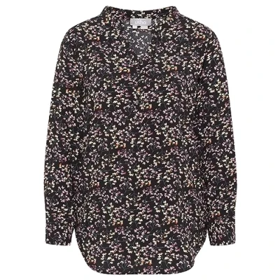 Image of IRIDIA Women&#039;s Hemdbluse Shirt Blouse, Black Multi Coloured, XL