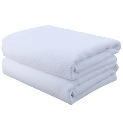 Image of Polyte Professional Quick Dry Lint Free Microfibre Hair Drying Salon Towel, 2 Pack (50x101 cm, White)