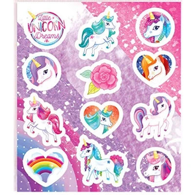 Image of 18 X Unicorn Sticker Sheets Kids Girls Party Bags Fillers Pinata Decoration Art &amp; Craft Toys