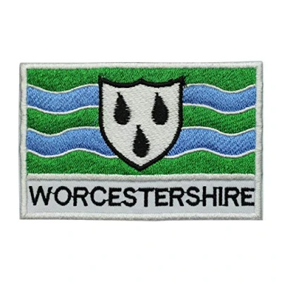 Image of Worcestershire County Flag Logo Iron On Sew Embroidered Patch Badge Applique for Clothes Shirts Jeans etc