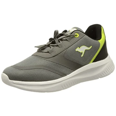 Image of KangaROOS Unisex K ft Push Sneaker, Steel Grey Limetta, 6 UK
