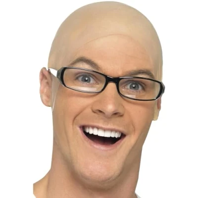 Image of Smiffys Bald, Skin Head, Flesh , Circus Fancy Dress, Adult Dress Up Jokes &amp; Novelties