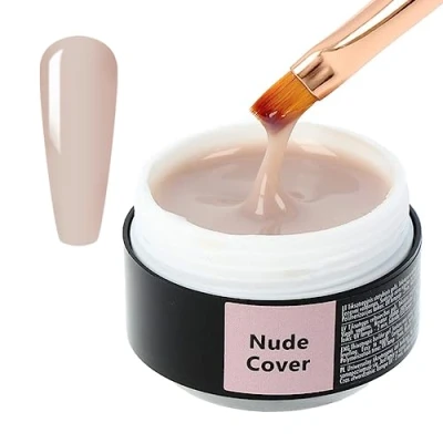 Image of Sincero Salon Nude Cover Builder Gel for Nails Hard Extension Nail Strengthener Weak LED UV Repair Use with Forms Hardener 50 ml