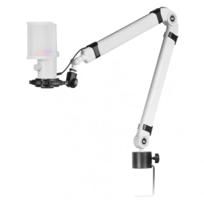 Image of MARSGAMING Mars Gaming MMIC XT, Professional High Definition Studio Microphone 192Khz 24 bit, Omnidirectional Arm, Anti Vibration Support, Metal Mesh Pop Filter, White