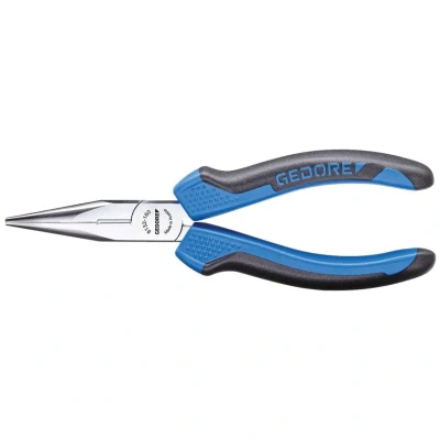 Image of GEDORE Telephone pliers, Long nose, Toothed, Straight, Induction hardened, Dual material grips, Length 140 mm, 8132 JC