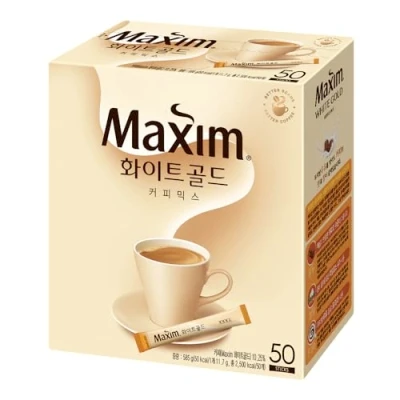 Image of Dongsuh Maxim White Gold Coffee Mix Korean Instant (11.7g*50 Sachets) 585g
