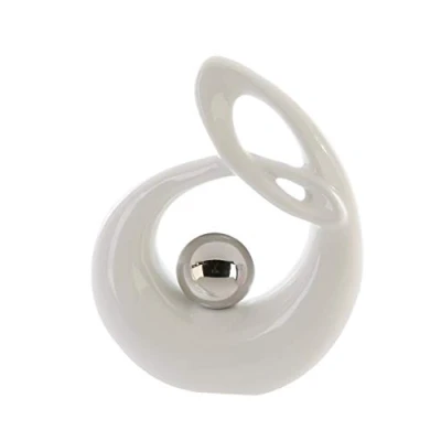 Image of GILDE Sculpture, Ceramic, White, Höhe 22 cm