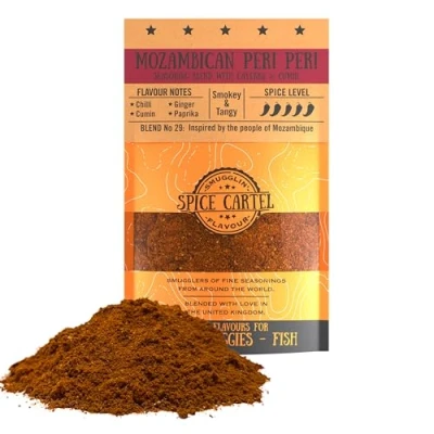 Image of Spice Cartel&#039;s Mozambican Peri Use As A Marinade, Rub Or Seasoning to Give Your Food This Spicey, Tangy Vibe. Hand Made with Love in The UK. 100g Resealable Pouch.