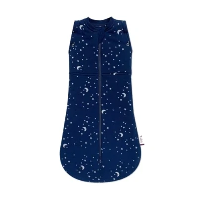 Image of Sweet Dreamers Organic Cotton Baby Sleeping Bag Blue Moon &amp; Stars 3 12 months 2.5 tog