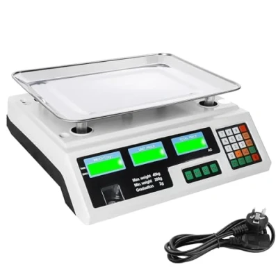 Image of 88lb LCD Electronic Price Computing Scale, 40kg x 2g Digital Scale Commercial Food Weight