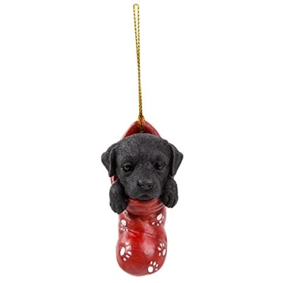 Image of Vivid Arts Hanging Christmas Stocking Pet Pals Black Labrador