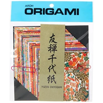 Image of Aitoh Origami Paper x 4 inch 40 Sheets Yuzen Washi Chiyogami