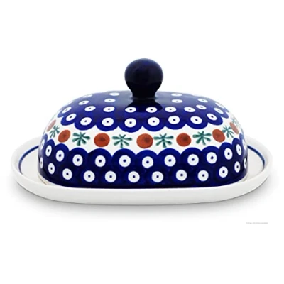 Image of Bunzlauer, oval butter dish for 1 block of (250 g), decor 41