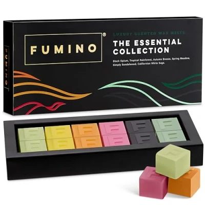 Image of Fumino Fresh Handmade Luxury Wax Melts Multipack Essentials Bundle 12 6 Fragrances Strong Scented with Beeswax and Coconut Oil