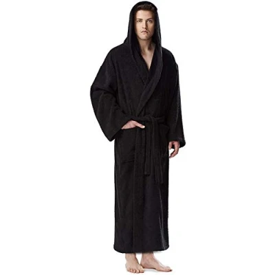 Image of Arus Astrom Bathrobe, man&#039;s size: XXL long, unisex 3XL Black