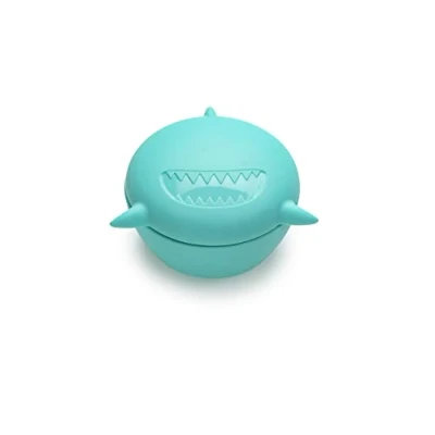 Image of melii Silicone Animal Bowls with Lid Food Storage Container (Shark)