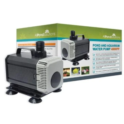 Image of AllPondSolutions Pond Pump 4500 L/H, Fully Submersible Garden Fish Waterfall 2 4mm Solids Handling.