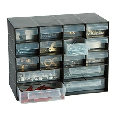 Image of 16 Multi Drawer Plastic Storage Cabinet for Garage Home or Shed