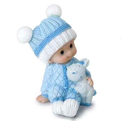 Image of Mopec Baby Cake Figure for christenings, Resin, Blue, 10 cm