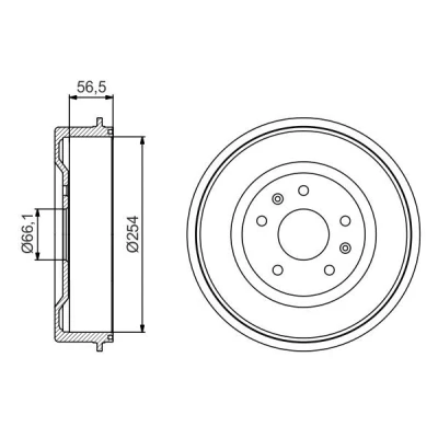 Image of SDC000010 Brake Drum BOSCH 0 986 477 227 303mm Rear Axle LAND ROVER: Freelander I Off Road, Road Convertible