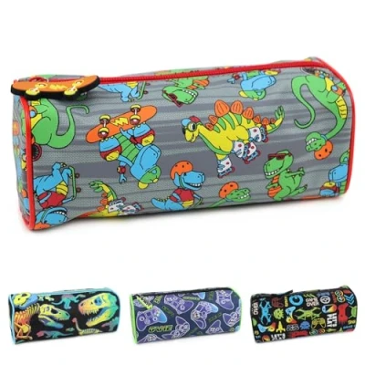 Image of Fashion Stationery Pencil Case for Boys Dinosaur Cases Girls Kids or Children at Primary School 1 Large Compartment Storage Birthday Gifts Christmas Stocking Fillers