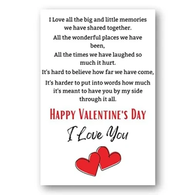 Image of Second Ave I Love You Quote Valentine Card For Him/Her Cute Romantic Valentine&#039;s Day