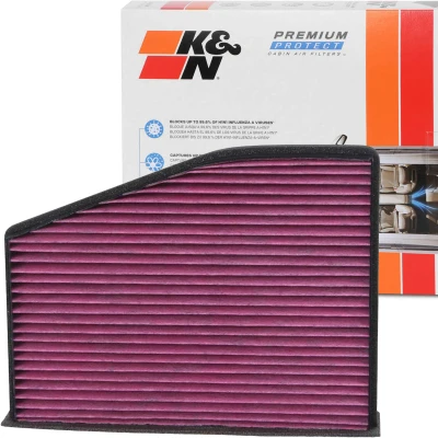 Image of 1K2819653, 1K2819653A, 1K2819653B, 1K2819669 Pollen Filter K&amp;N Filters DVF5071 Activated Carbon 285mm 57mm Square AUDI: TT Coupe