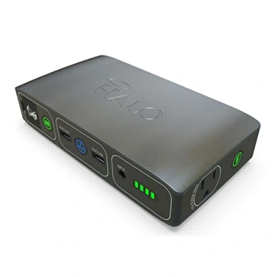 Image of HALO Bolt 58830 mWh Portable Phone Laptop Charger Car Jump Starter with AC Outlet and Charger,usb Grey