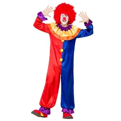 Image of Boland 84028 Adult Clown Zeppy Costume, Multicoloured, XL